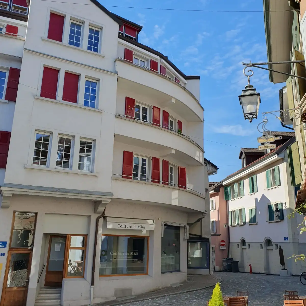 Le bâtiment où se situe le cabinet d'hypnose à Pully, tout proche de Lausanne.